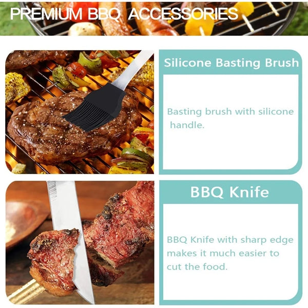 5 Pcs BBQ Grill Tool Kit