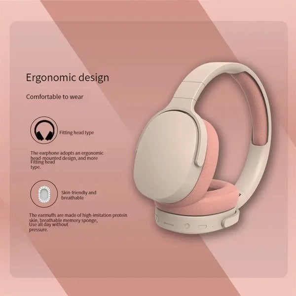 Wireless Bluetooth Headset with Deep Bass Hi-Fi Stereo Sound