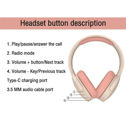 Wireless Bluetooth Headset with Deep Bass Hi-Fi Stereo Sound
