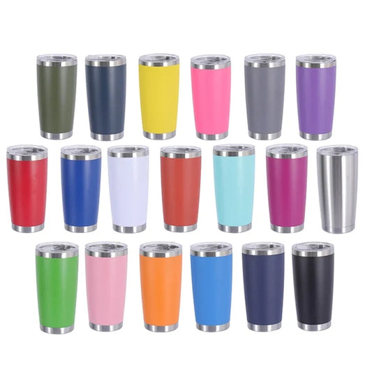 20oz Stainless Steel Double Wall Tumbler with Lid