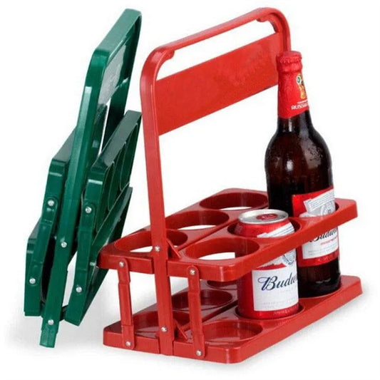 6-Pack Foldable Plastic Bottle Caddy