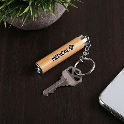 Blakely Bamboo LED Keychain Flashlight