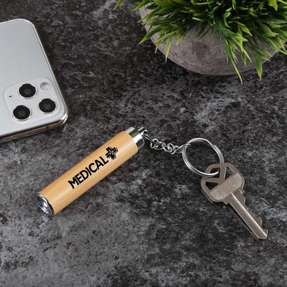 Blakely Bamboo LED Keychain Flashlight