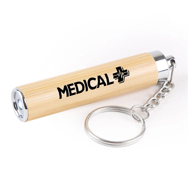 Blakely Bamboo LED Keychain Flashlight