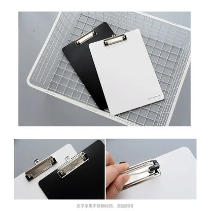 Plastic clipboard with clip