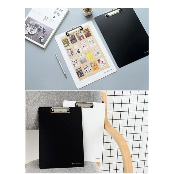 Plastic clipboard with clip