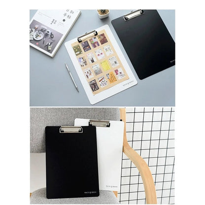 Plastic clipboard with clip