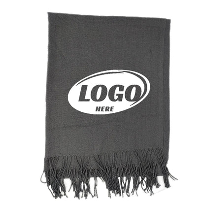 MOQ50Pcs Cashmere Pashmina Woven Scarf With Fringes