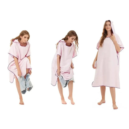 Beach Change Bathrobe Bath Towel Cape Quick Drying