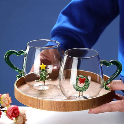 Christmas Tree Liner Glass With Handle
