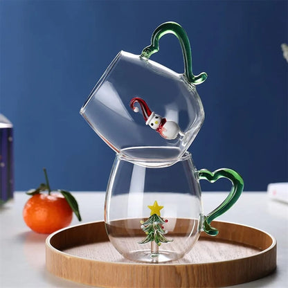 Christmas Tree Liner Glass With Handle