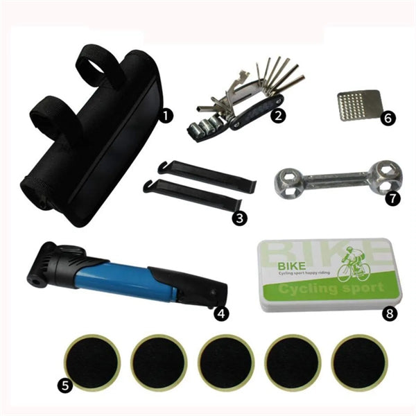 Multi Function Bicycle Tire Repair Tools Kit