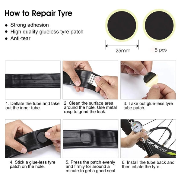 Multi Function Bicycle Tire Repair Tools Kit