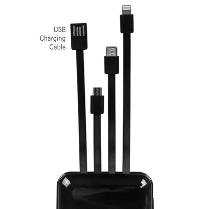 10,000mAh Power Bank with Built-In Charge Cables