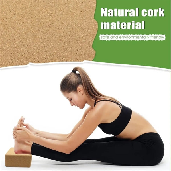 9"x6"x3" Natural Cork Yoga Block