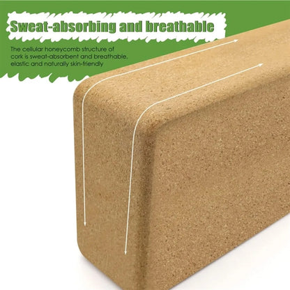9"x6"x3" Natural Cork Yoga Block