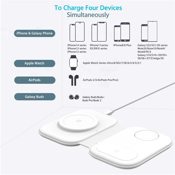 3 in 1 Magnetic Foldable Wireless Charger