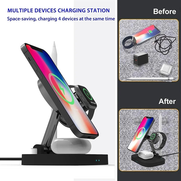 15W 4 in 1 Wireless Charging Station