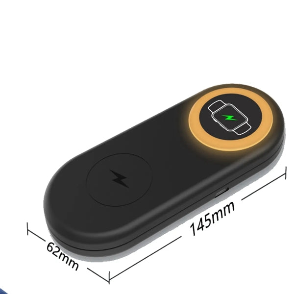 3 in 1 Foldable Magnetic Travel QI Wireless Charger