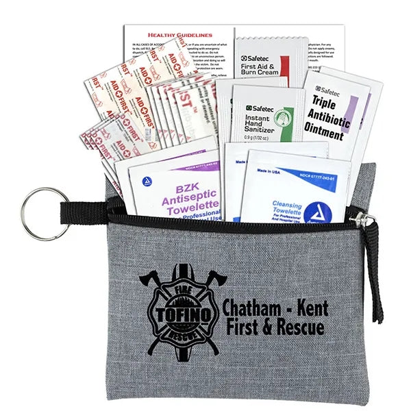 Aylin 18 Piece First Aid Kit in Stylish Heathered Pouch