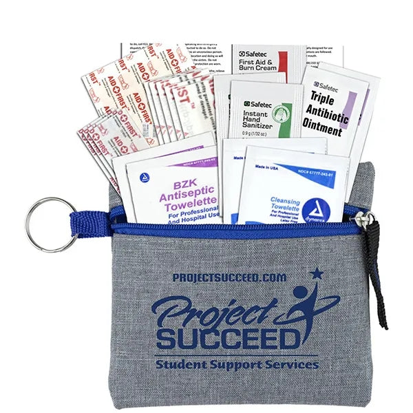 Aylin 18 Piece First Aid Kit in Stylish Heathered Pouch