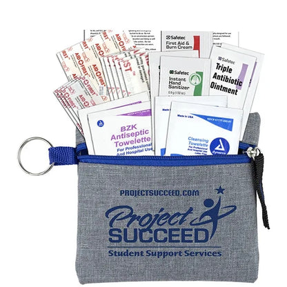 Aylin 18 Piece First Aid Kit in Stylish Heathered Pouch
