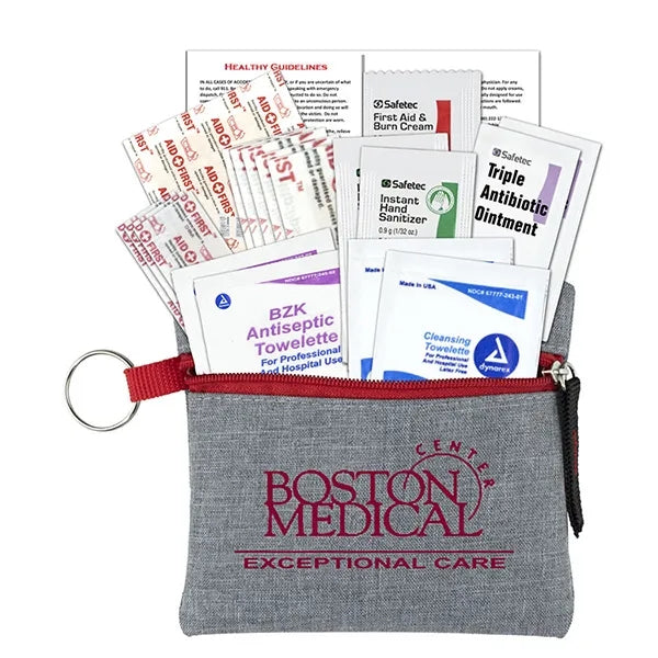 Aylin 18 Piece First Aid Kit in Stylish Heathered Pouch