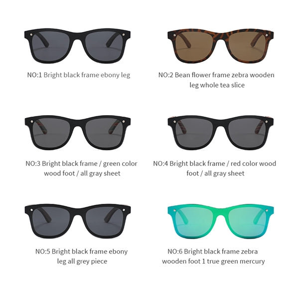 Polarized Bamboo Wood Sunglasses