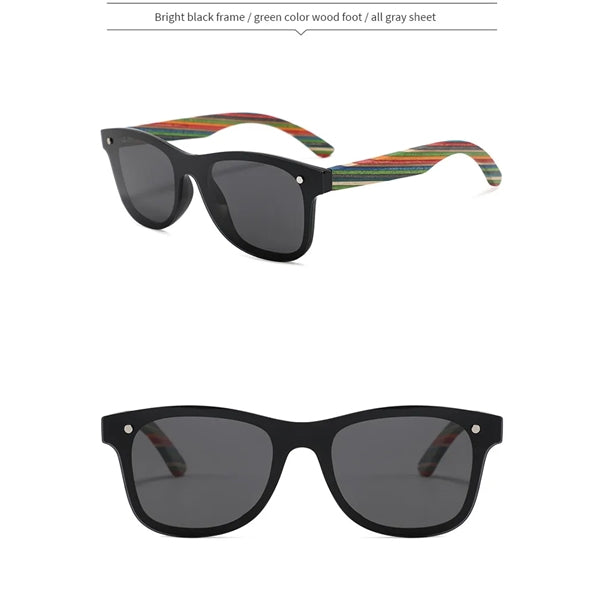 Polarized Bamboo Wood Sunglasses