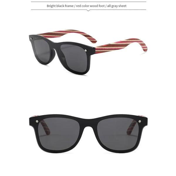Polarized Bamboo Wood Sunglasses