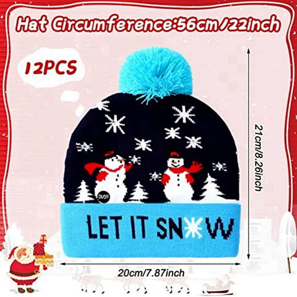 LED Christmas Sweater Hat
