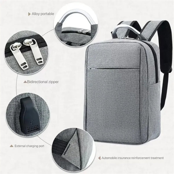 Laptop Backpack With Aluminum Ring And USB Interface