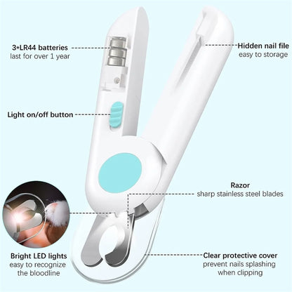 Dog And Cat Nail Clippers With LED Lights