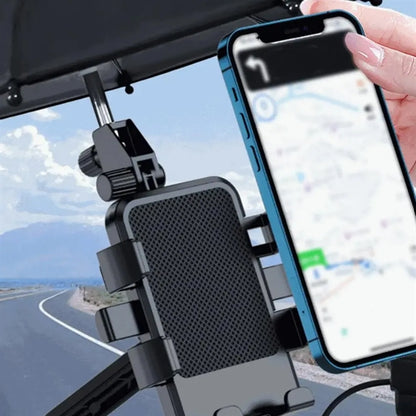 Rotatable Bike Phone Holder With Umbrella