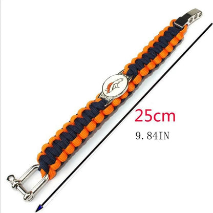 Sports Team NFL NBA Survivor Parachute Bracelet Adjustable