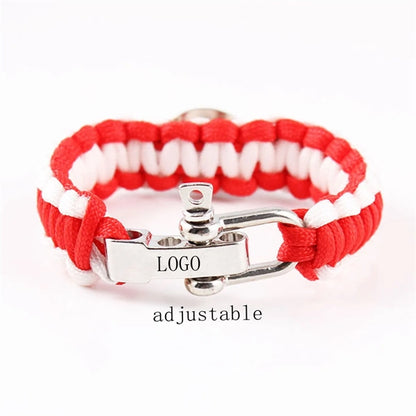 Sports Team NFL NBA Survivor Parachute Bracelet Adjustable