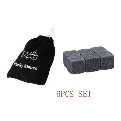 Wine Stones Chilling Ice Cubes 6PCS Set With Pouch