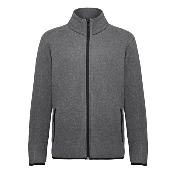 Men's Full Zip Heathered Stretch Fleece Jacket