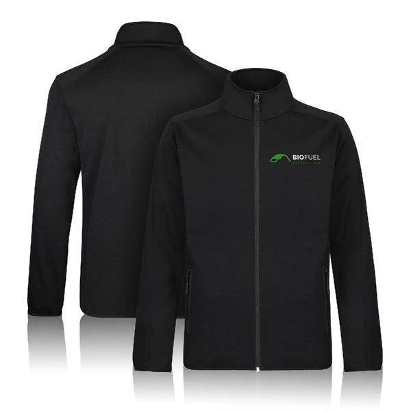 Men's Full Zip Heathered Stretch Fleece Jacket