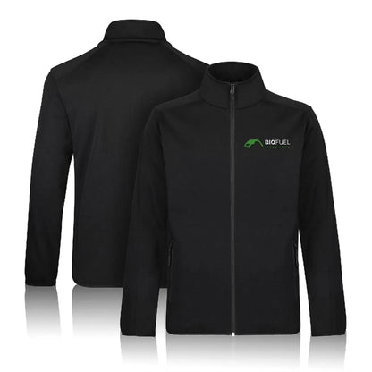 Men's Full Zip Heathered Stretch Fleece Jacket