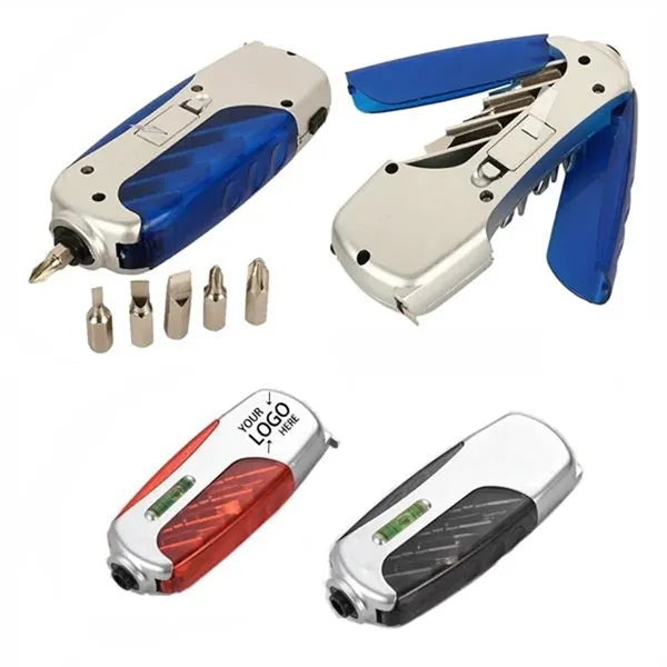 Multifunction Screwdriver Set with LED Light & Tape Measure