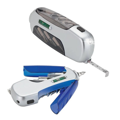 Multifunction Screwdriver Set with LED Light & Tape Measure