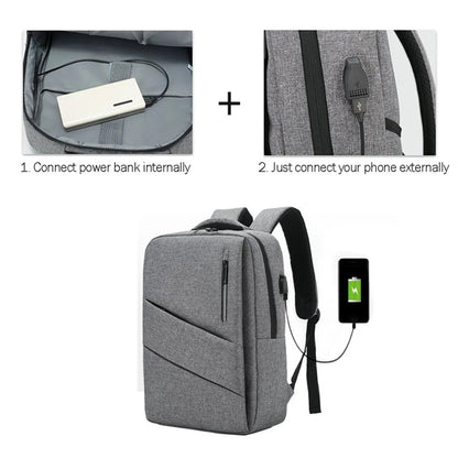 Waterproof Business Laptop Backpack with USB Charging Port