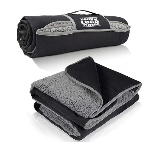 Custom Waterproof Outdoor Sherpa Lining Blanket