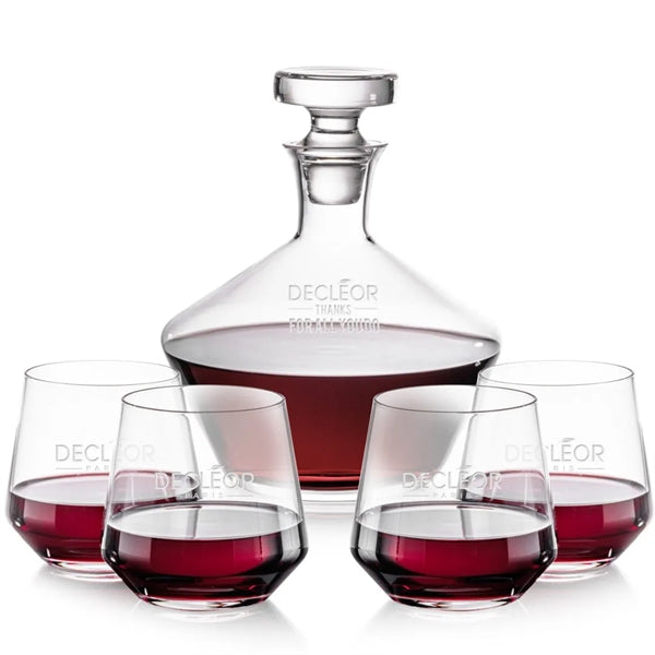 Tucson Decanter & Stemless Wine Set