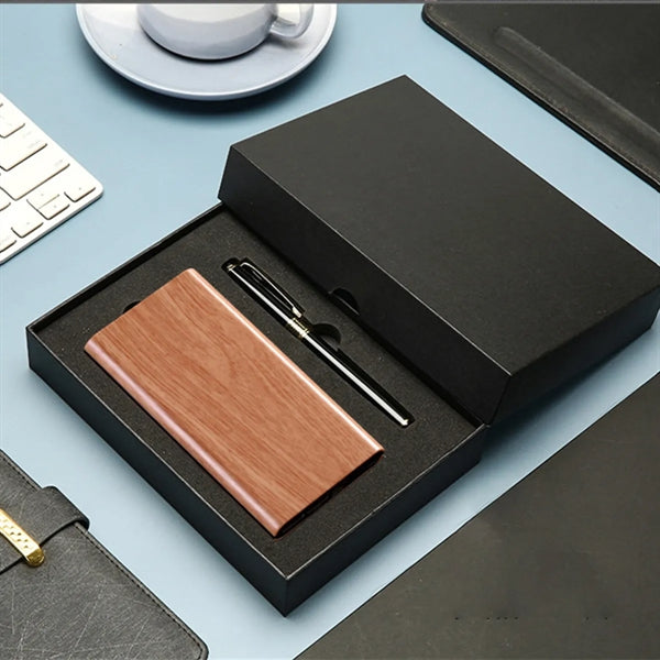 Wood Grain Wireless Charger Power Bank
