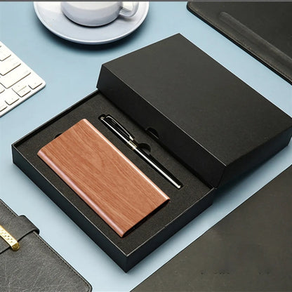 Wood Grain Wireless Charger Power Bank
