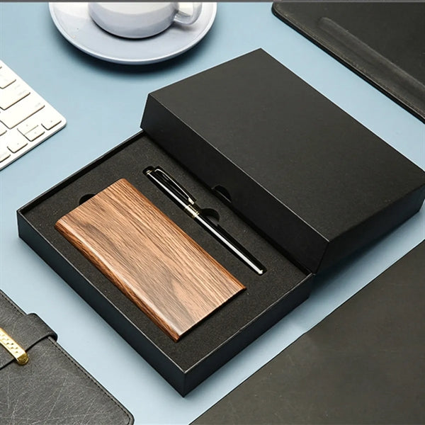 Wood Grain Wireless Charger Power Bank