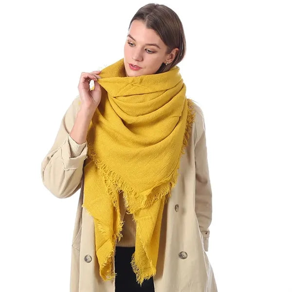 Solid Color Square Scarf Wrap