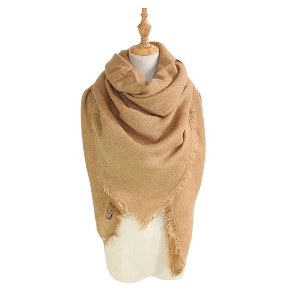 Solid Color Square Scarf Wrap